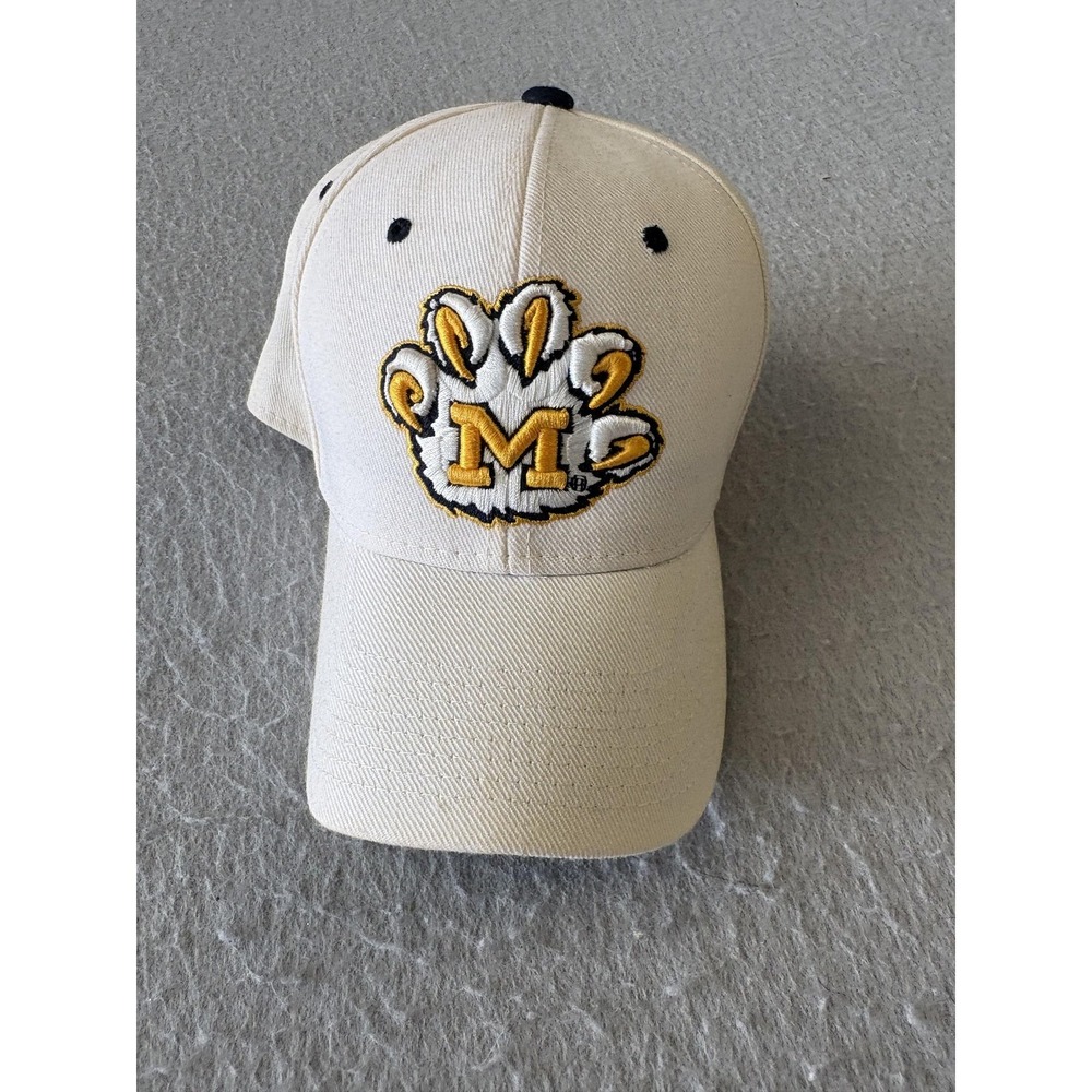 Missouri‎ Tigers Hat Cap Fitted Mens 7 5/8 NCAA College Baseball Zephyr Beige